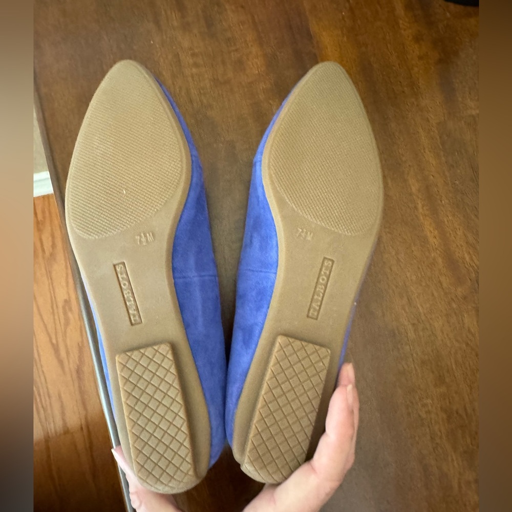 NWOT Talbots Francesca Link Suede Driving Flats in blue 7.5 - Picture 5 of 6
